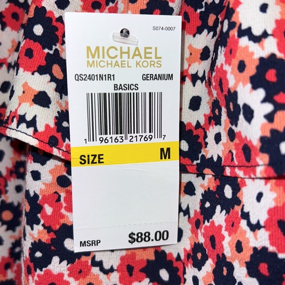 MICHAEL MICHAEL KORS • OFF THE SHOULDER GERANIUM PEASANT BLOUSE - Picture 6 of 6